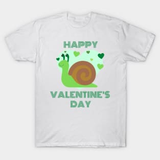 Happy Valentines Day - Snail T-Shirt